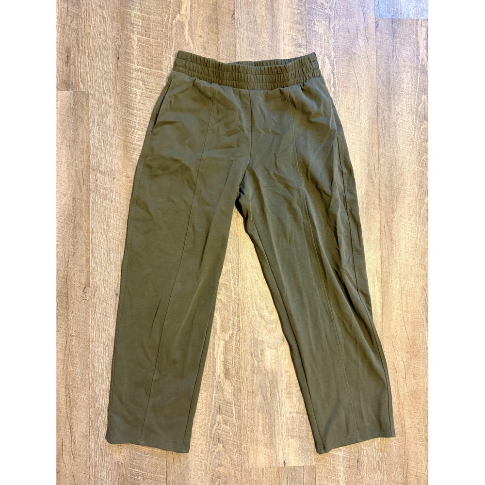Old Navy Active Dynamic Fleece High Rise Pintuck Pants Olive Green Medium